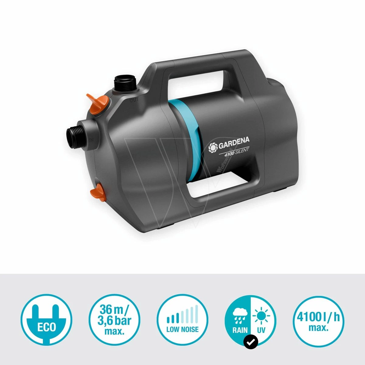Gardena Besproeingspomp 4100 Silent 4 Gardena Besproeingspomp 4100 Silent - Afbeelding 2